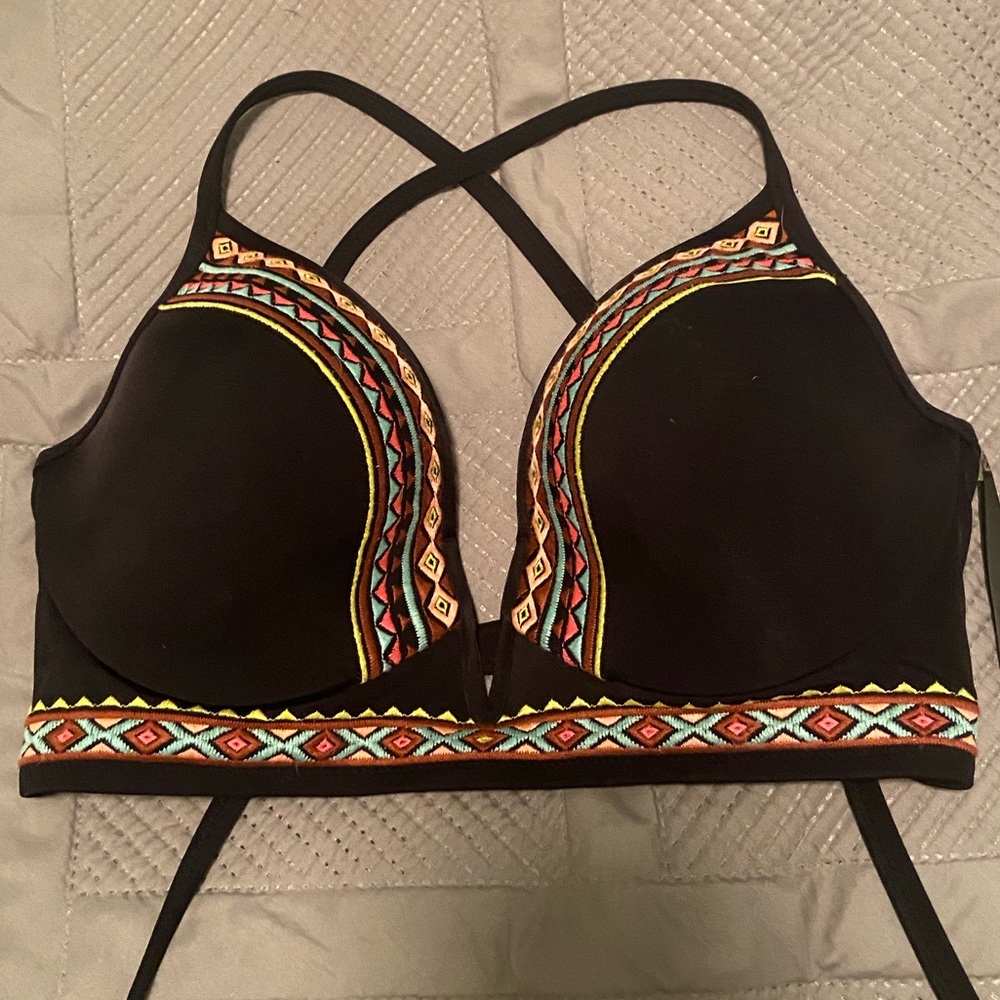 Shade & Shore Black Bikini Top 34D